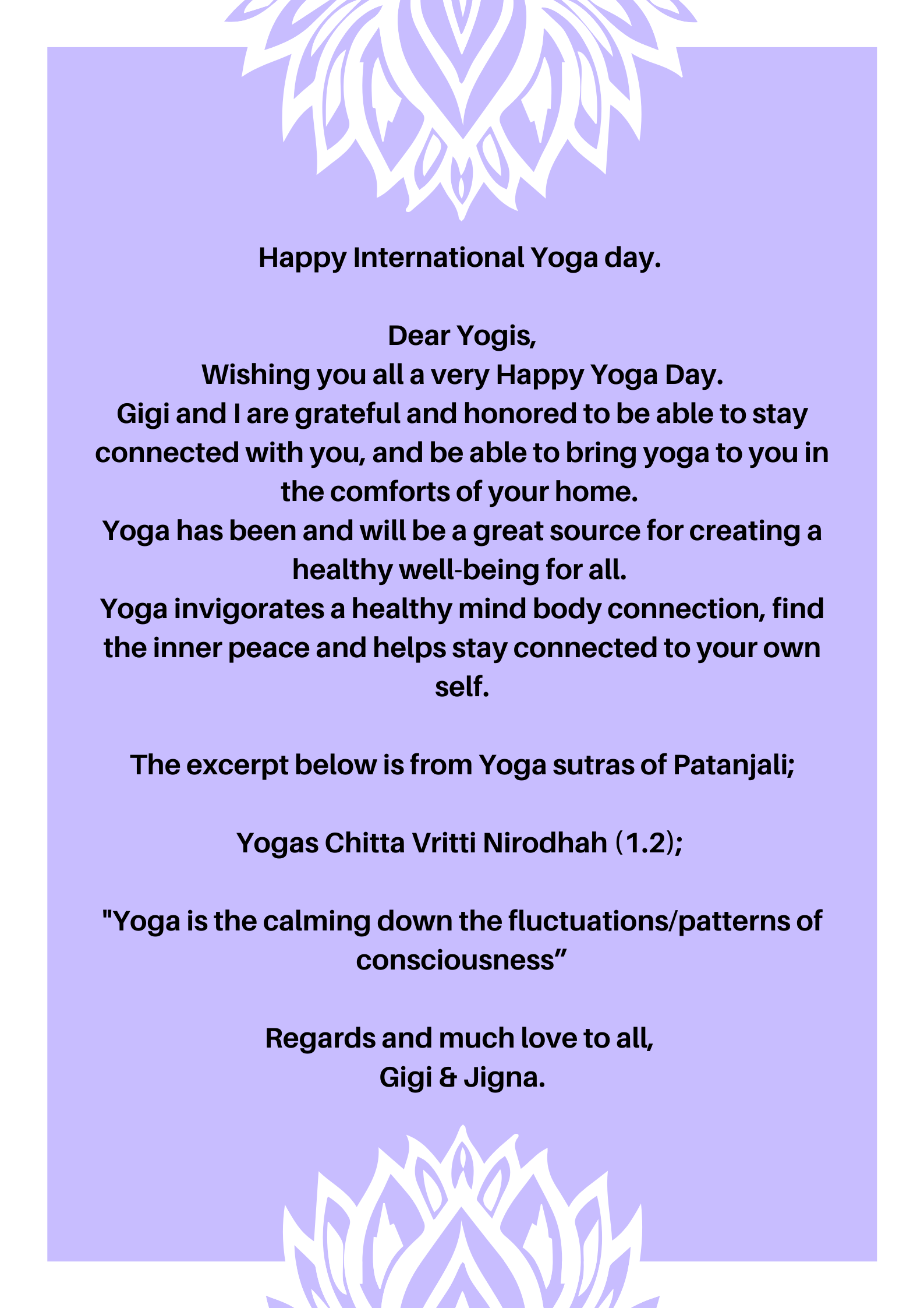 Yoga International Day 2020